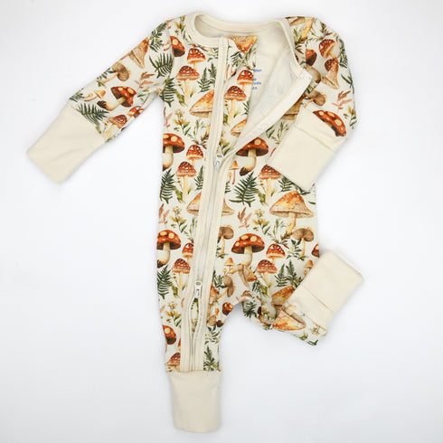 Organic Cotton Baby Pajamas 2-Way Zip Front Zipper Sleeper, Anise Organic Earthy Clothing